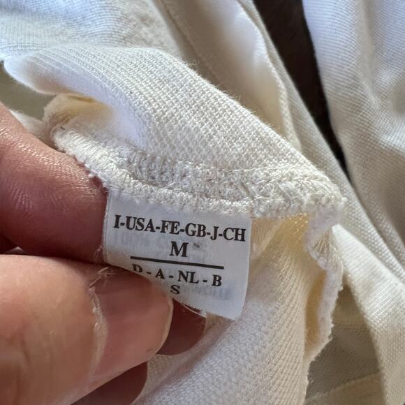 Brunello Cucinelli Men's LS Natural Cream White Polo Shirt M $775 - Picture 7 of 7